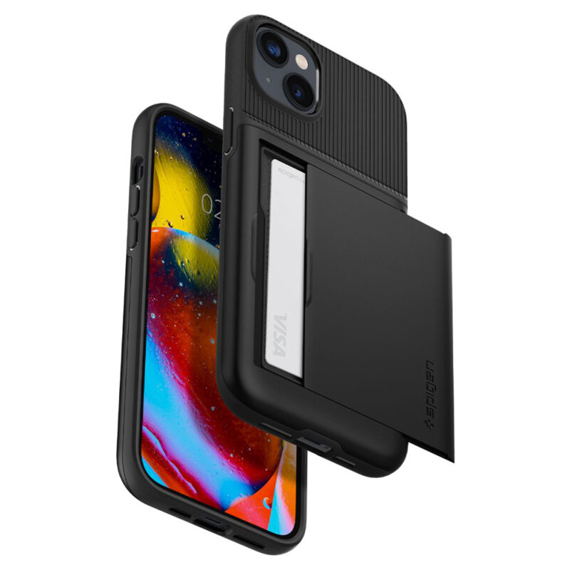 Husa iPhone 14 Plus Spigen Slim Armor CS, negru