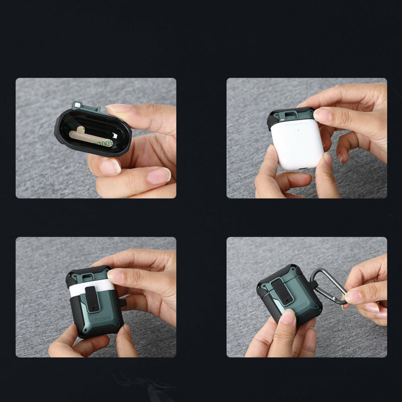 Husa protectie AirPods 3 Nillkin Bounce, verde, 4562