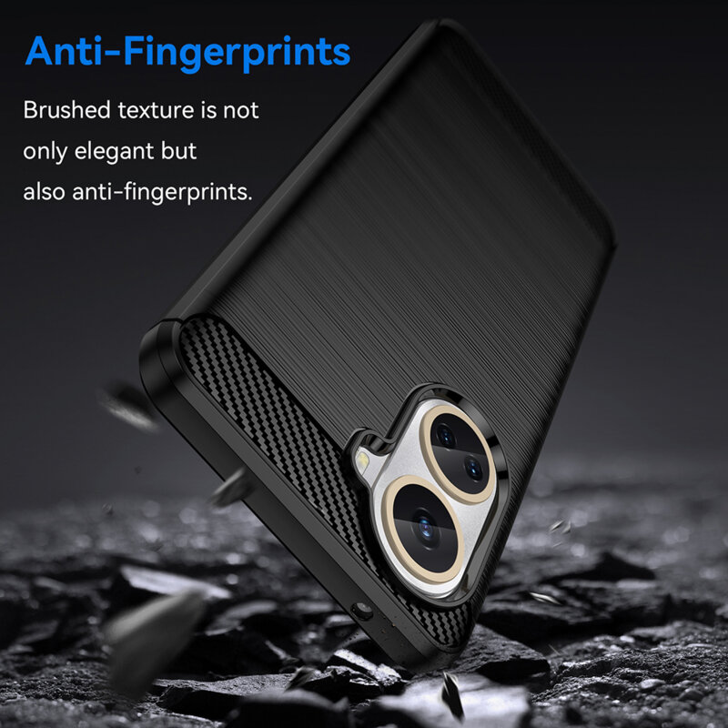 Husa Huawei nova 10 SE Techsuit Carbon Silicone, negru