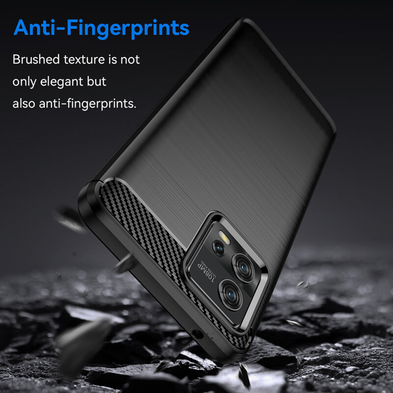 Husa Motorola Moto G72 Techsuit Carbon Silicone, negru