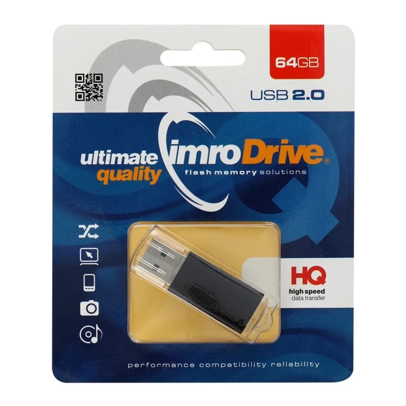 Stick de memorie USB 2.0 128GB Imro, negru