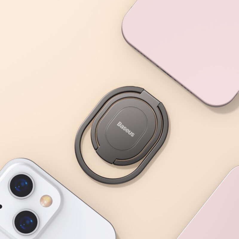 Suport de birou inel pentru telefon Baseus, gri, LUGD000013