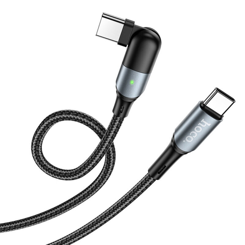 Cablu de date Type-C la Type-C PD100W Hoco U100, 5A, 1.5m, negru
