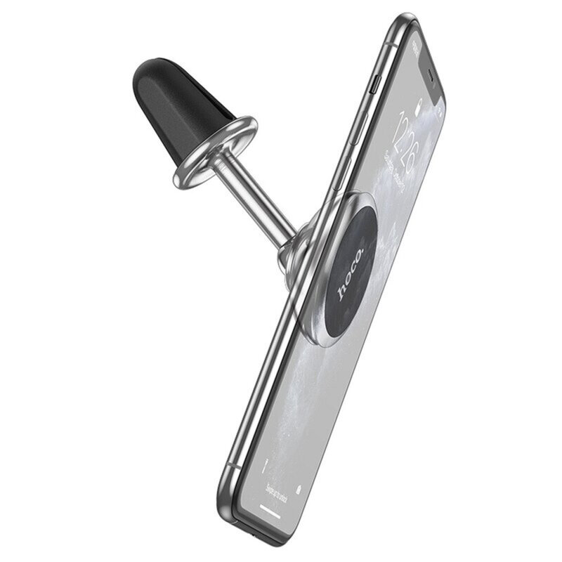 Suport telefon auto magnet Hoco CA69, grila ventilatie, argintiu