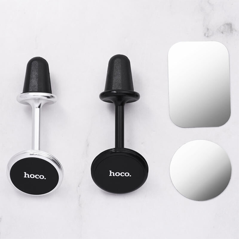 Suport telefon auto magnet Hoco CA69, grila ventilatie, argintiu