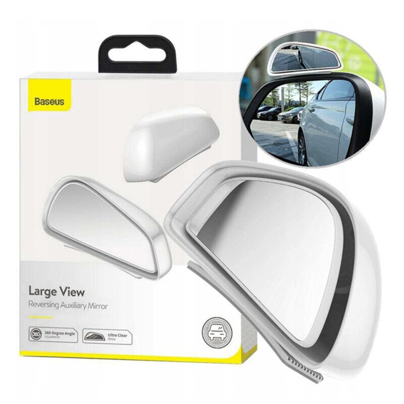 [Set 2x] Oglinda suplimentara auto scoala soferi Baseus, alb, ACFZJ-02