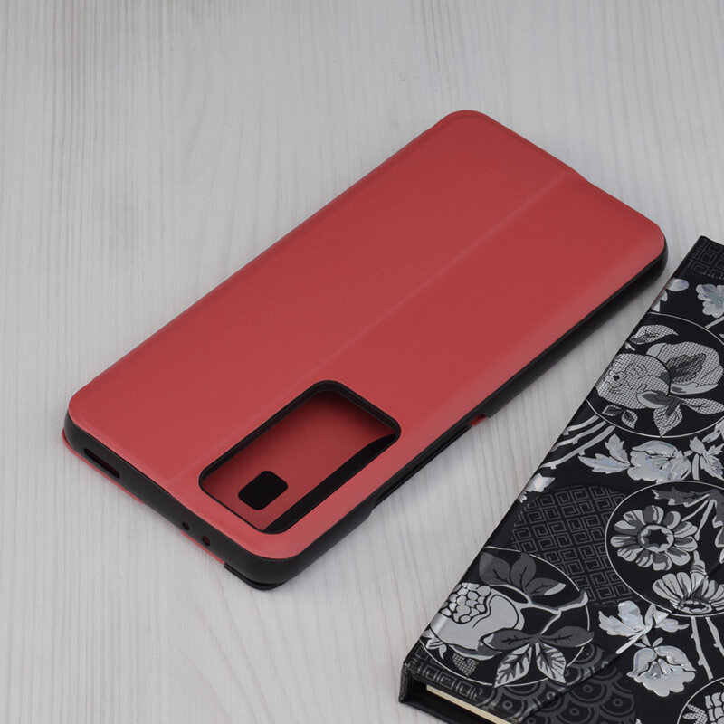 Husa Xiaomi 12T Eco Leather View flip tip carte, rosu