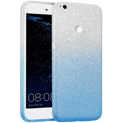 Husa Huawei P9 Lite 2017, P8 Lite 2017 Gradient Color TPU Sclipici - Albastru
