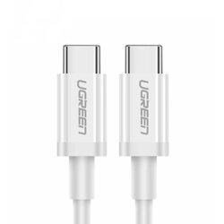 Cablu de date USB-C la Type-C PD60W, Ugreen, 3A, 2m, alb, 60520