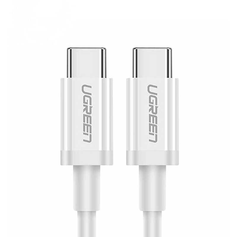 Cablu de date USB-C la Type-C PD60W, Ugreen, 3A, 2m, alb, 60520