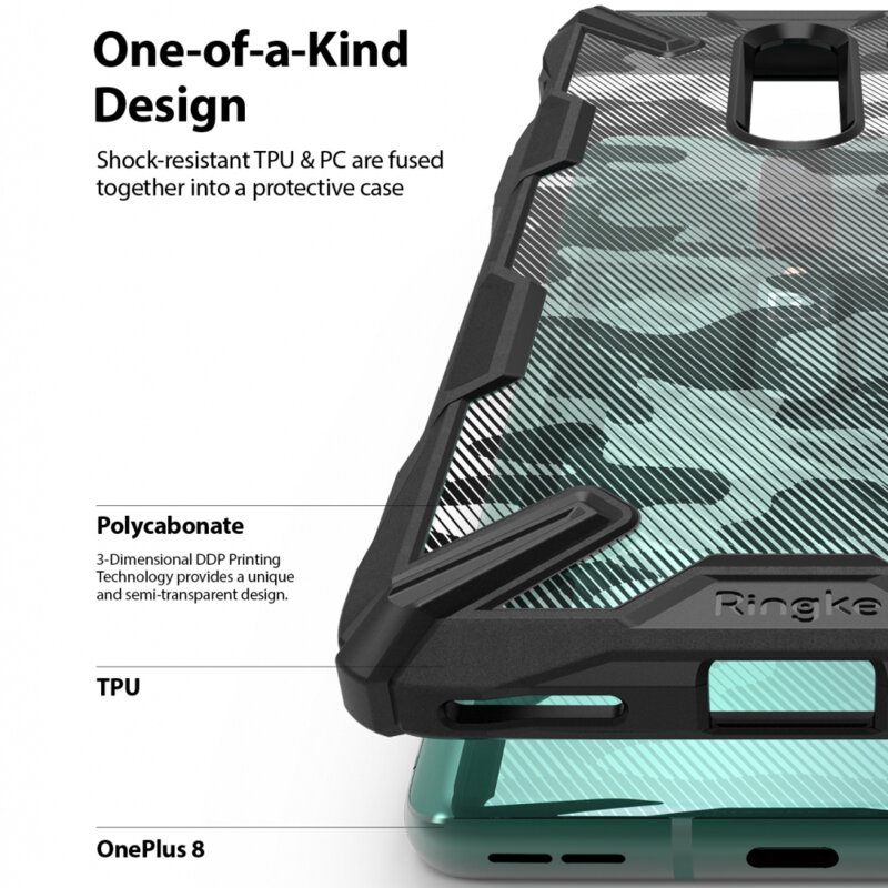 Husa OnePlus 8 Ringke Fusion X - Turquoise Green