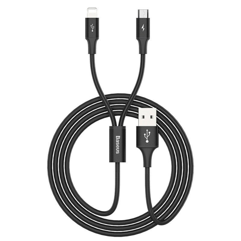 Cablu de date Lightning Micro-USB 3A, 1.2m Baseus, CAML-SU01
