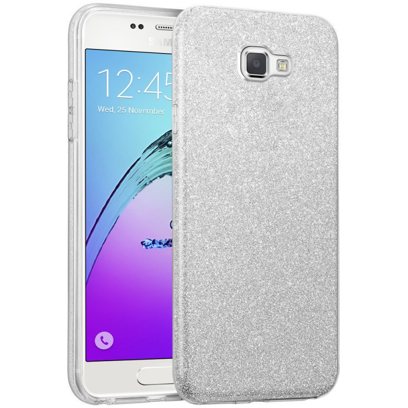 Husa Samsung Galaxy A5 2016 A510 Color TPU Sclipici - Argintiu
