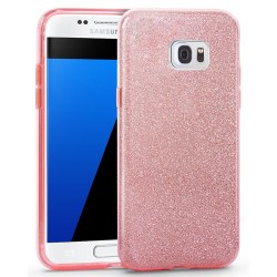 Husa Samsung Galaxy S6 Color TPU Sclipici - Roz
