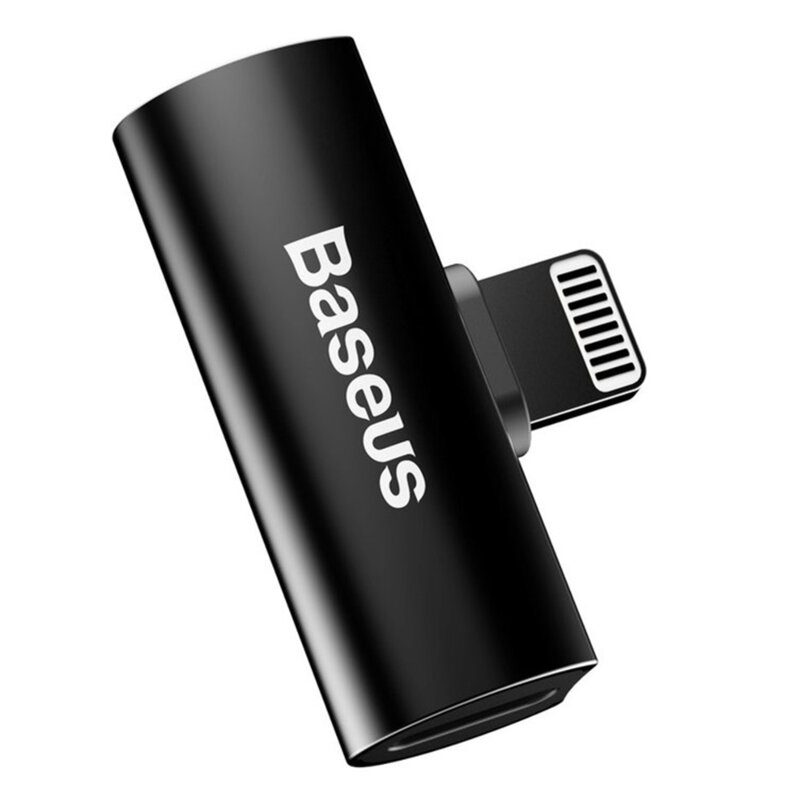 Adaptor audio 3x Lightning 2A Baseus L46, negru, CAL46-01