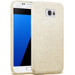 Husa Samsung Galaxy S6 Edge G925 Color TPU Sclipici - Auriu
