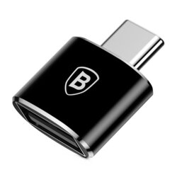 Adaptor OTG USB-C 2.4A, 480Mbps Baseus, negru, CATOTG-01