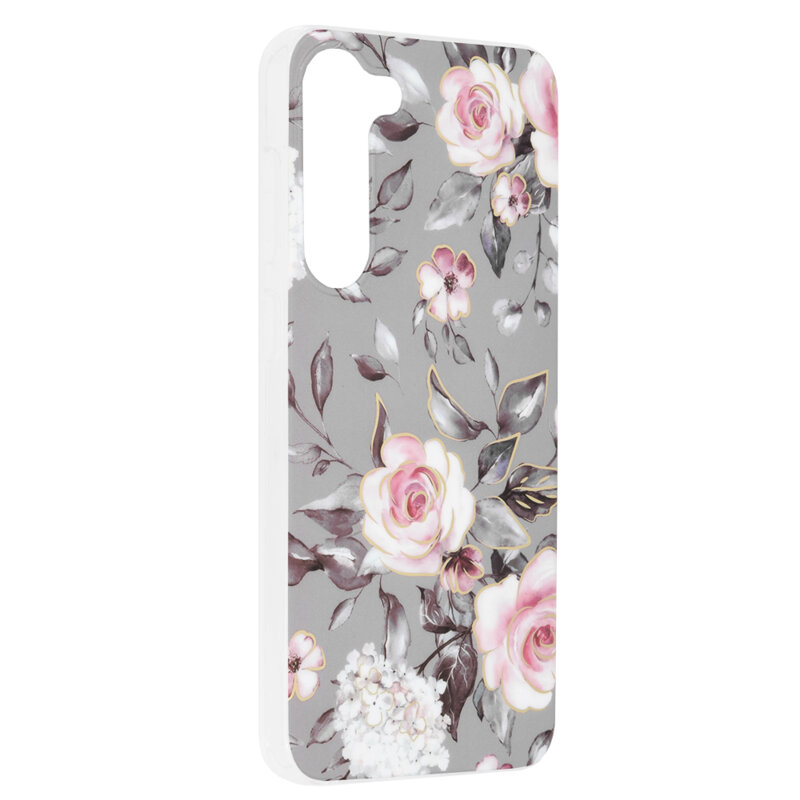 Husa Samsung Galaxy S23 Plus Techsuit Marble, Bloom of Ruth Gray