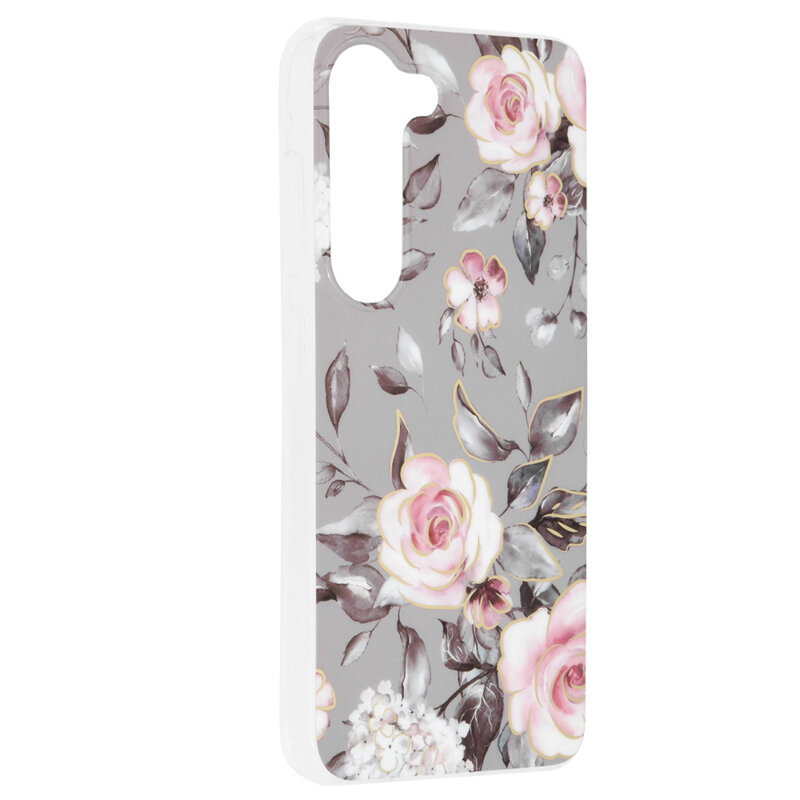 Husa Samsung Galaxy S23 Techsuit Marble, Bloom of Ruth Gray