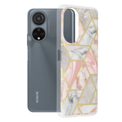 Husa Honor X7 Techsuit Marble, roz