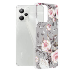 Husa Realme C35 Techsuit Marble, Bloom of Ruth Gray