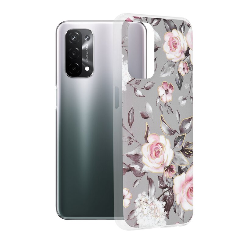 Husa Oppo A54 5G Techsuit Marble, Bloom of Ruth Gray