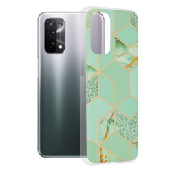 Husa Oppo A54 5G Techsuit Marble, verde