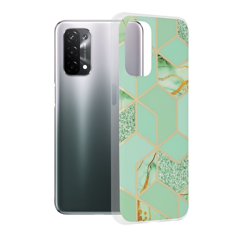 Husa Oppo A54 5G Techsuit Marble, verde