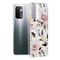 Husa Oppo A54 5G Techsuit Marble, Chloe White