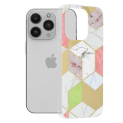 Husa iPhone 14 Pro Techsuit Marble, mov