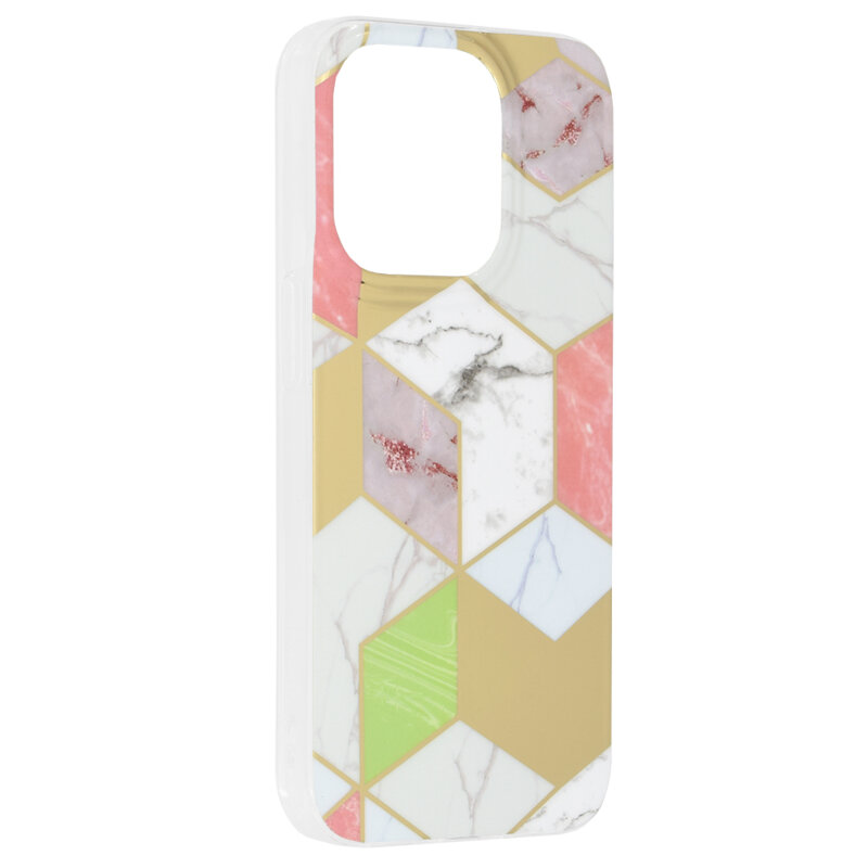 Husa iPhone 14 Pro Techsuit Marble, mov