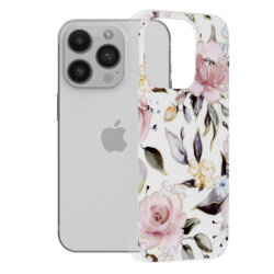 Husa iPhone 14 Pro Techsuit Marble, Chloe White