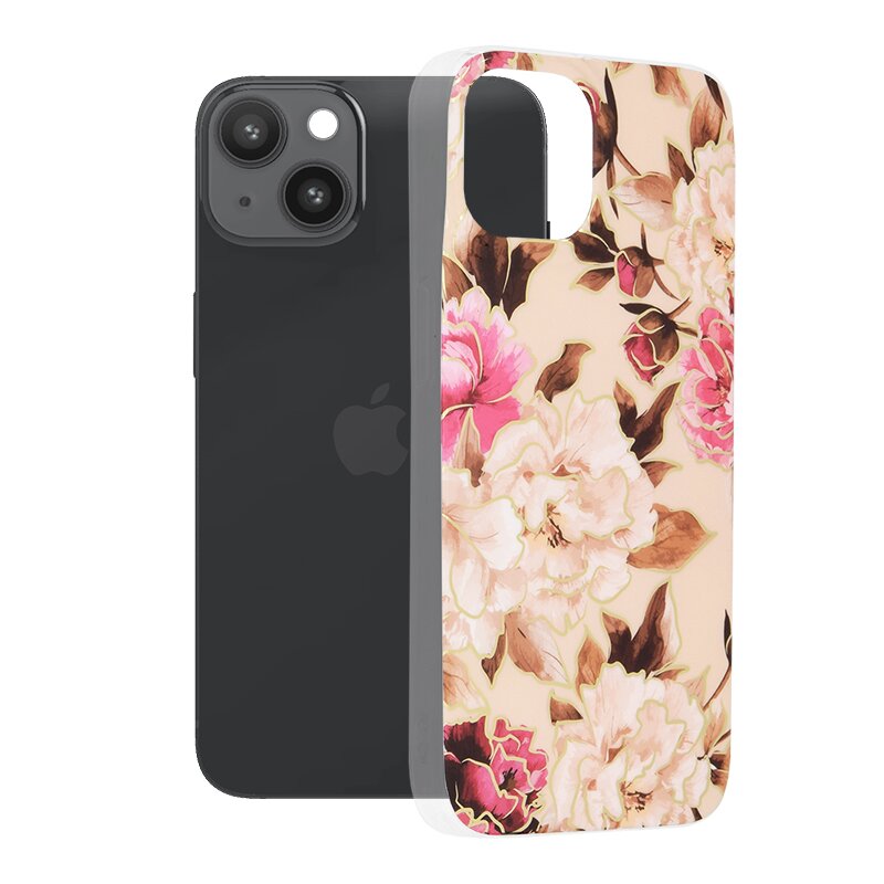 Husa iPhone 14 Techsuit Marble, Mary Berry Nude