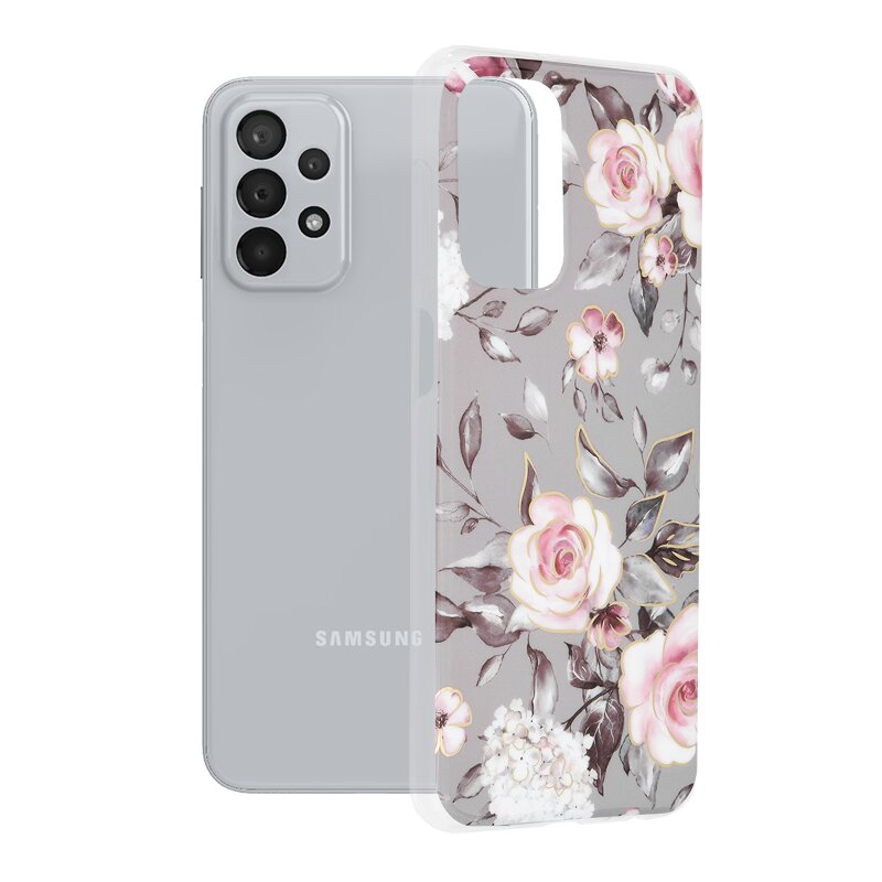 Husa Samsung Galaxy A23 Techsuit Marble, Bloom of Ruth Gray