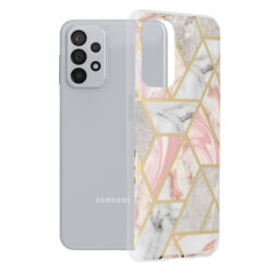 Husa Samsung Galaxy A23 Techsuit Marble, roz