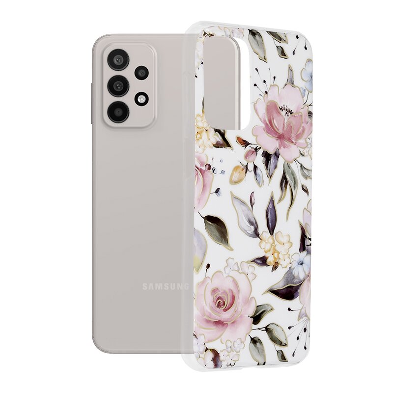 Husa Samsung Galaxy A23 5G Techsuit Marble, Chloe White