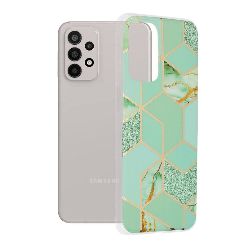 Husa Samsung Galaxy A23 5G Techsuit Marble, verde