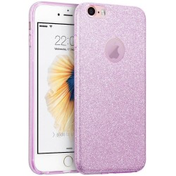 Husa iPhone SE, 5, 5S Color TPU Sclipici - Mov