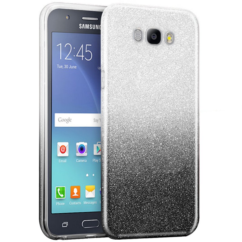 Husa Samsung Galaxy J7 2016 J710 Gradient Color TPU Sclipici - Negru