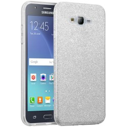 Husa Samsung Galaxy J5 J500 Color TPU Sclipici - Argintiu