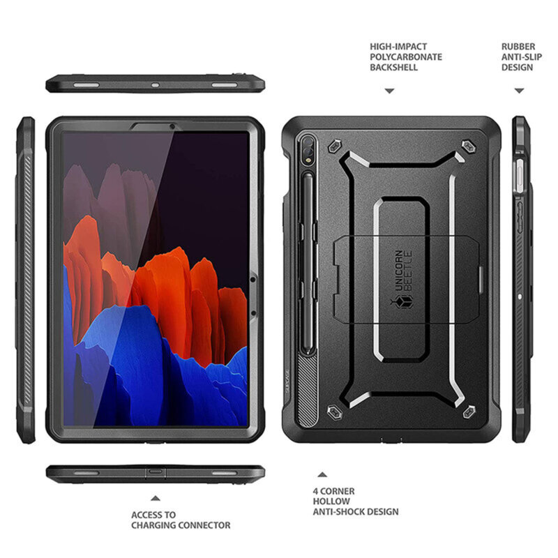 Husa Samsung Galaxy Tab S7 Plus 12.4 T970/T976 Supcase Unicorn Beetle Pro, negru