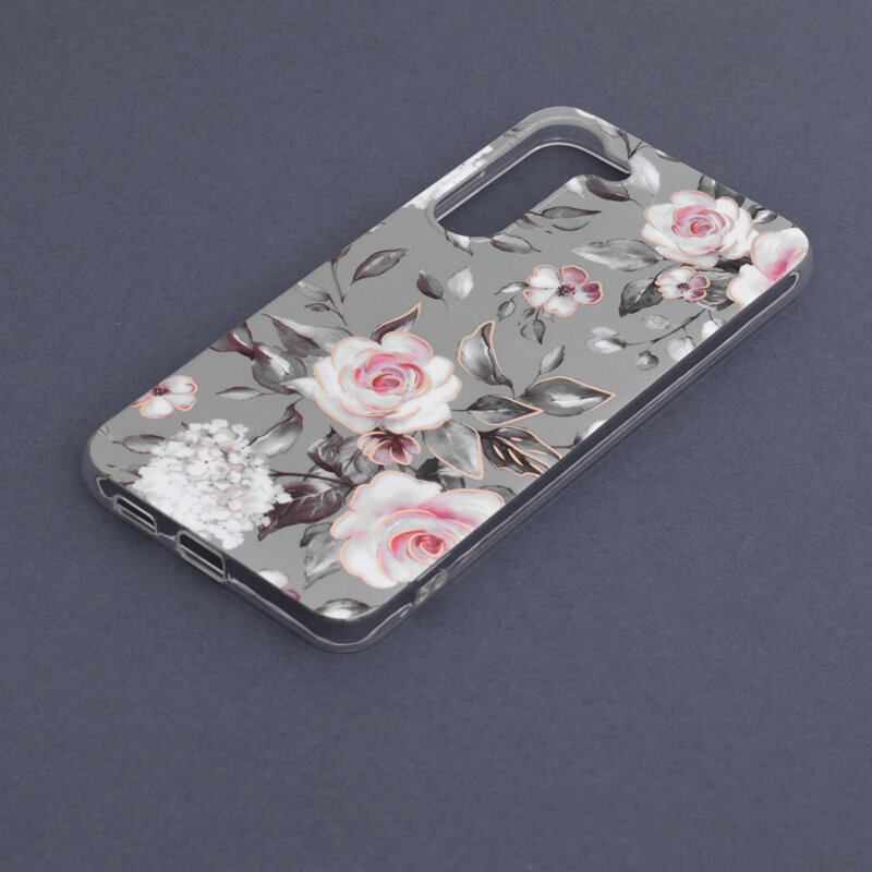 Husa Samsung Galaxy S23 Plus Techsuit Marble, Bloom of Ruth Gray