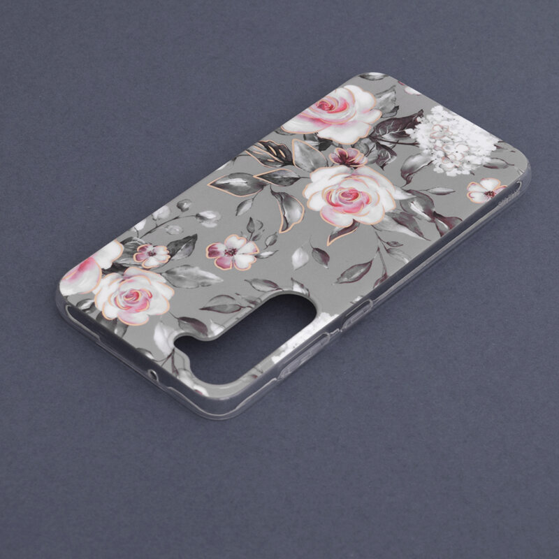 Husa Samsung Galaxy S23 Plus Techsuit Marble, Bloom of Ruth Gray