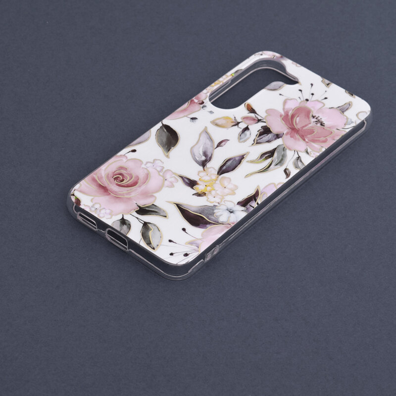 Husa Samsung Galaxy S23 Techsuit Marble, Chloe White