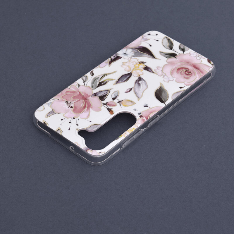 Husa Samsung Galaxy S23 Techsuit Marble, Chloe White