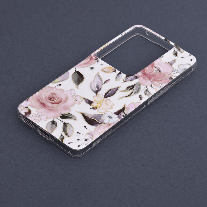 Husa Oppo Reno8 Pro Techsuit Marble, Chloe White