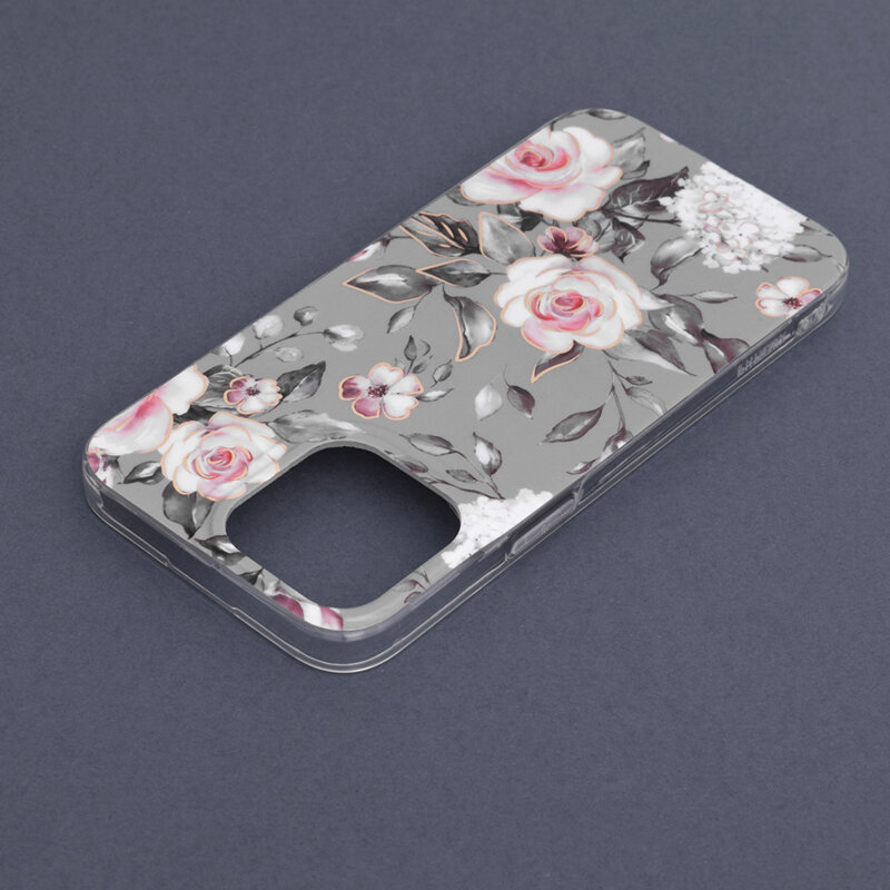 Husa iPhone 14 Pro Max Techsuit Marble, Bloom of Ruth Gray