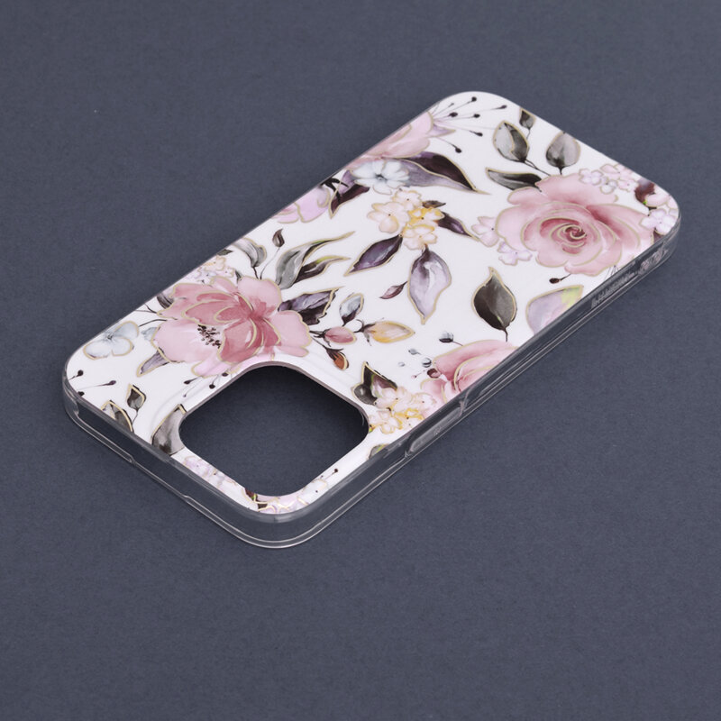 Husa iPhone 14 Pro Max Techsuit Marble, Chloe White