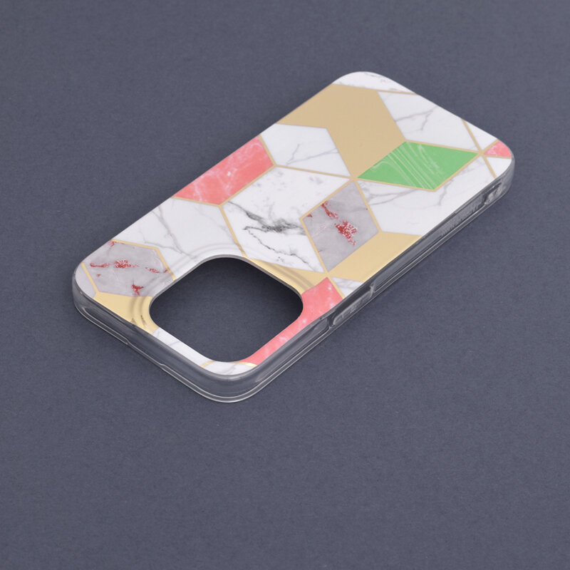 Husa iPhone 14 Pro Techsuit Marble, mov