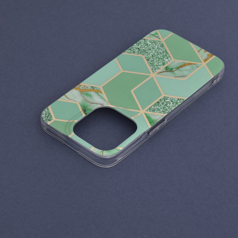 Husa iPhone 14 Pro Techsuit Marble, verde